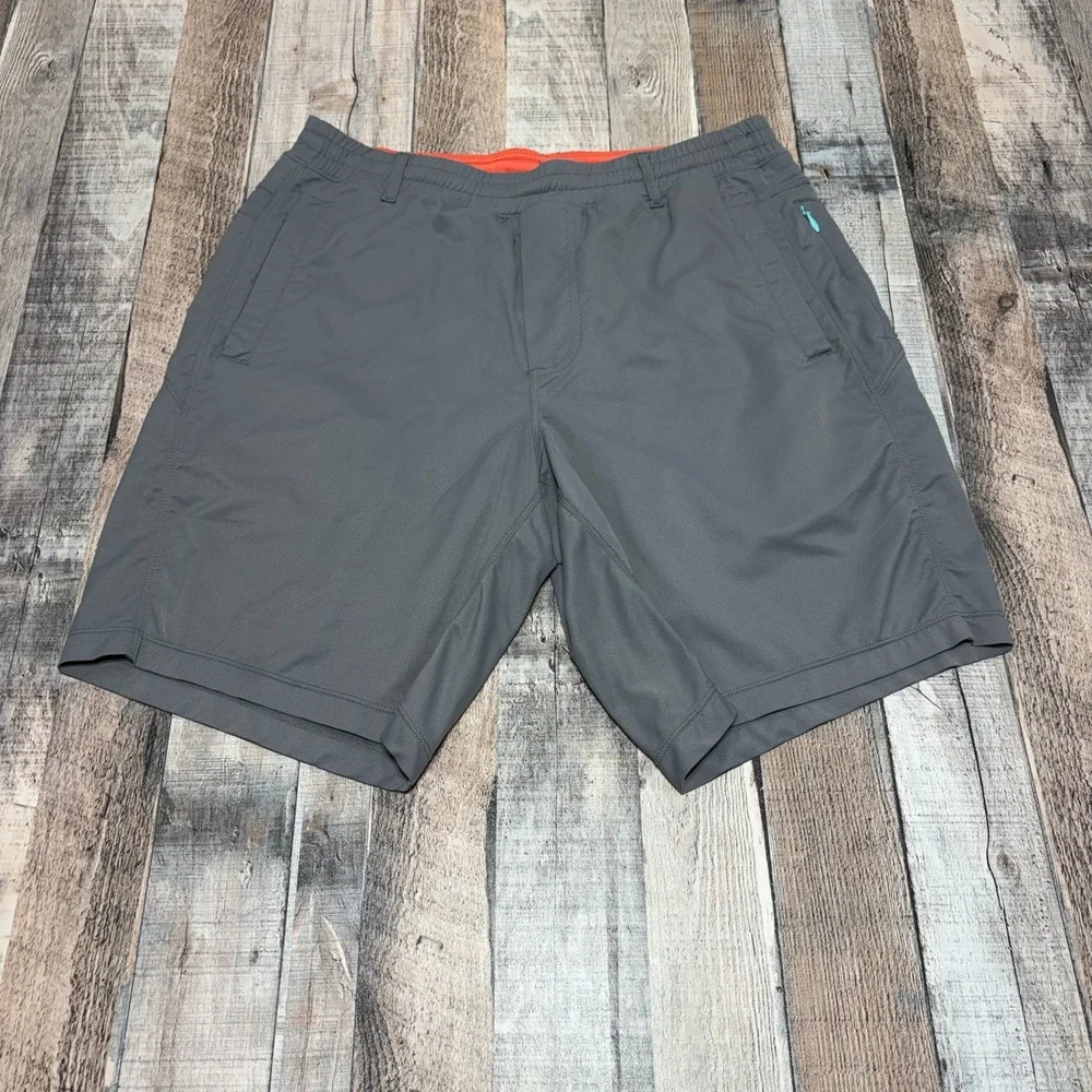 Birddogs Gym Shorts Mens M Gray Lined Athletic Running Stretch Activewear